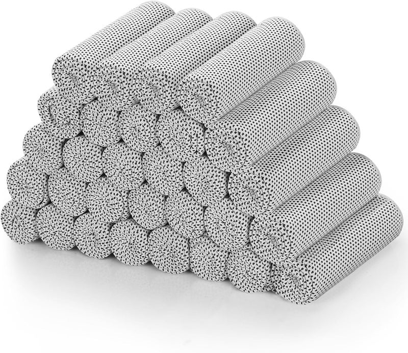 Biange منشفة تبريد (40" × 12"، عبوة من 30) للرقبة والوجه، منشفة باردة للطقس الحار، الرياضة، التمارين، اللياقة البدنية، صالة الألعاب الرياضية، اليوغا، الجولف، البيلاتس، السفر، التخييم والمزيد - Image 1